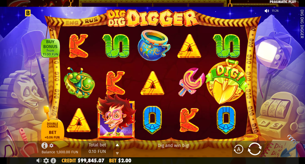 Dig Dig Digger slot game symbols