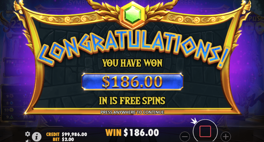 Gates of Olympus 1000 Slot: Free Spins Win