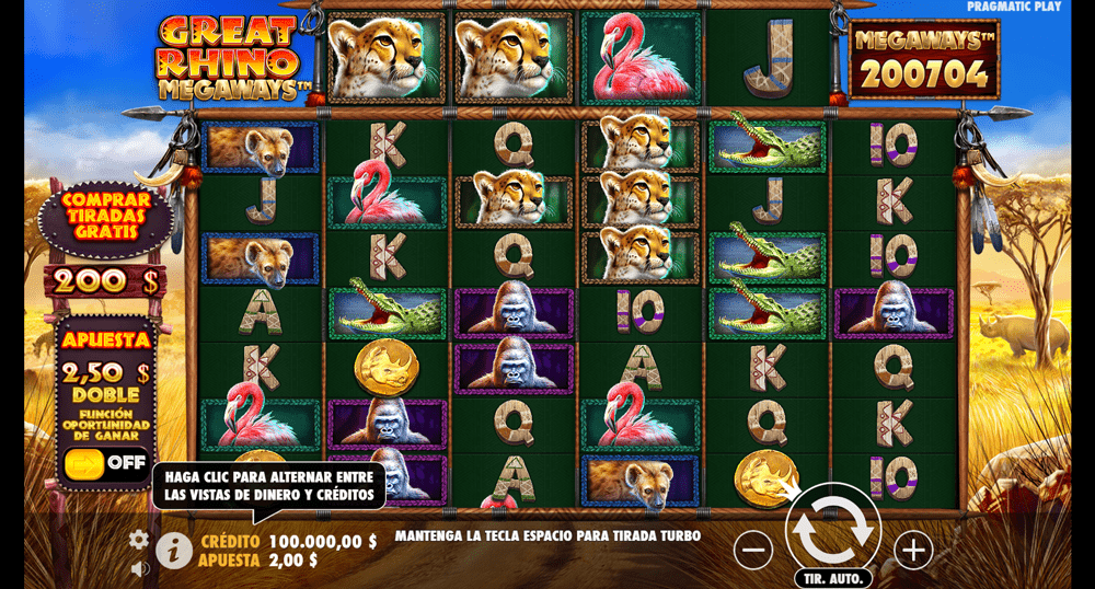 Cómo jugar al Great Rhino Megaways 2