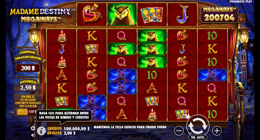 Las figuras en Madame Destiny Megaways