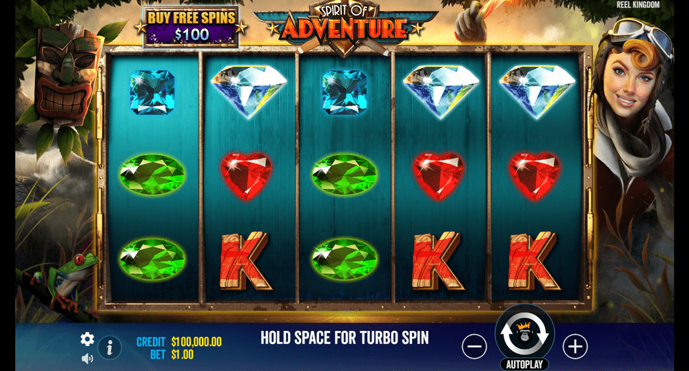 Spirit of Adventure slot - game view