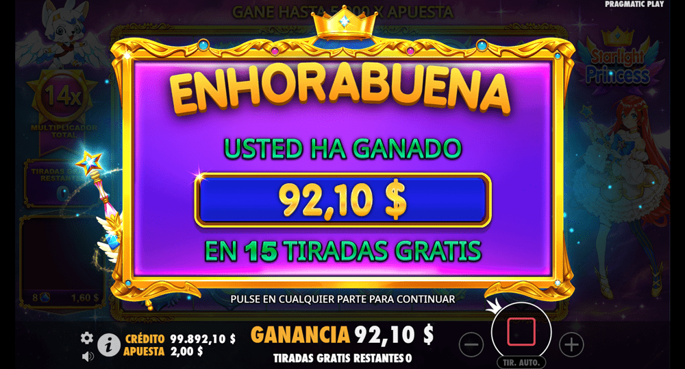Cómo jugar al Starlight Princess