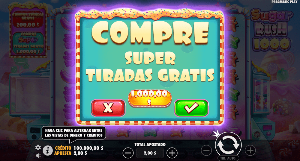 Cómo jugar al Sugar Rush 1000 2