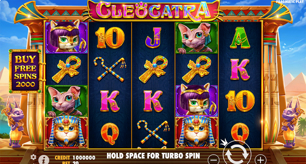 Cleocatra slot game view