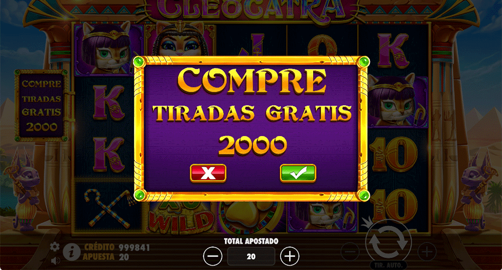 Compre tiradas gratis - la tragaperras Cleocatra