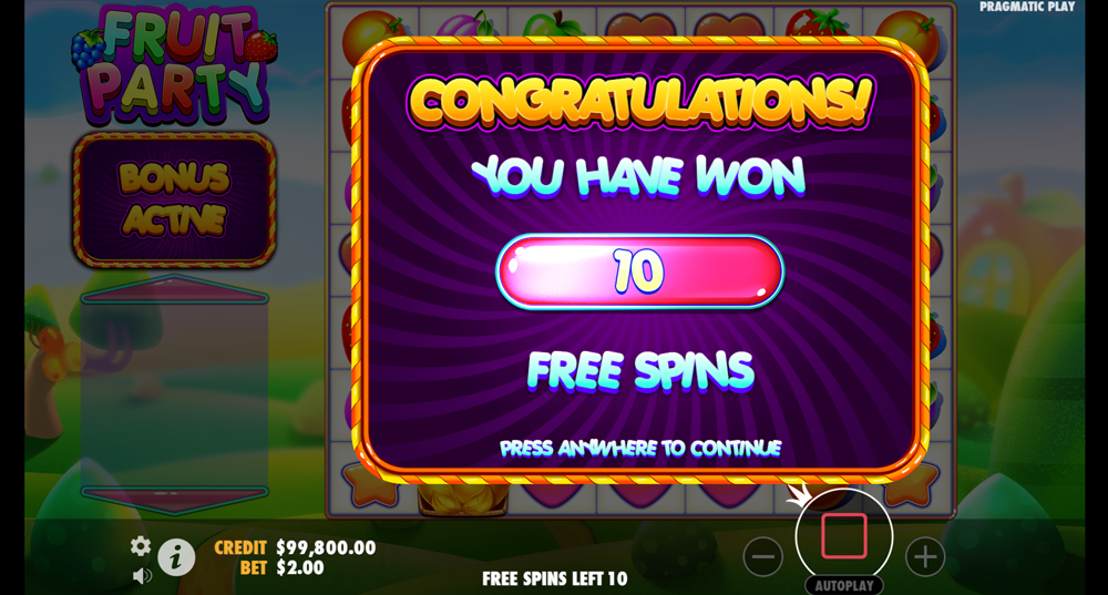 Fruit Party Free Spins