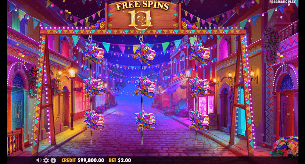 11 free spins won in Hot Fiesta slot