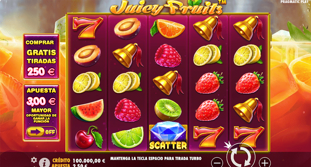 Tema de la tragaperras Juicy Fruits