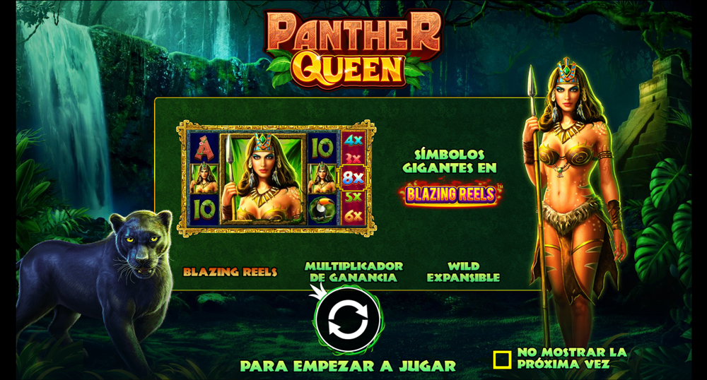 Temática dentro del juego Panther Queen - la reina pantera