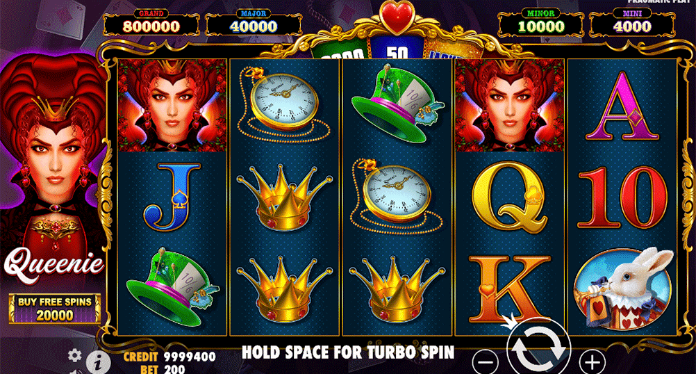 Queenie slot game view