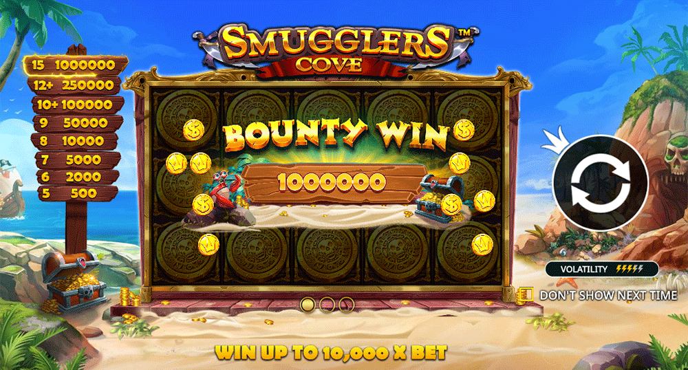 Smugglers Cove slot start page