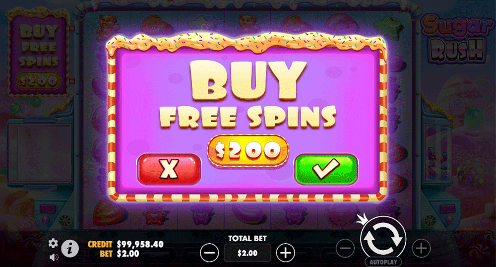 Sugar Rush buy free spins
