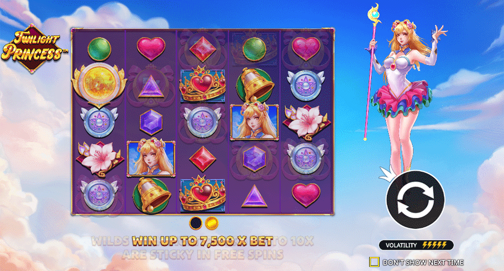 Theme of the Twilight Princess slot - jewels, hearts, flowers