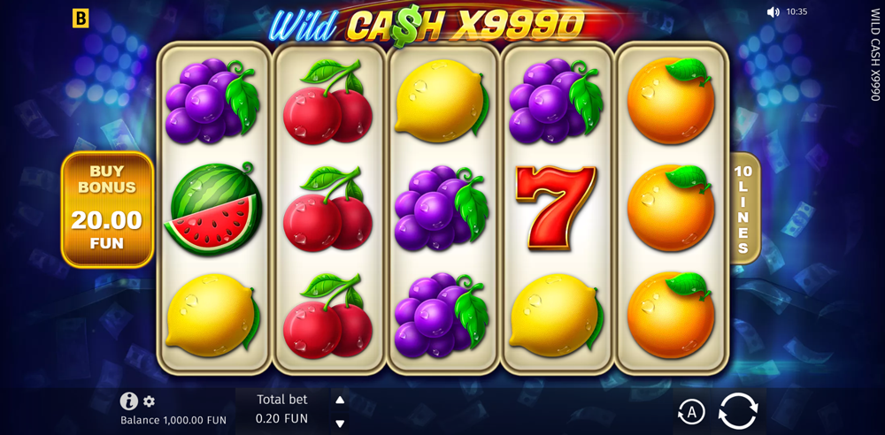 Wild Cash X9990 slot game symbols